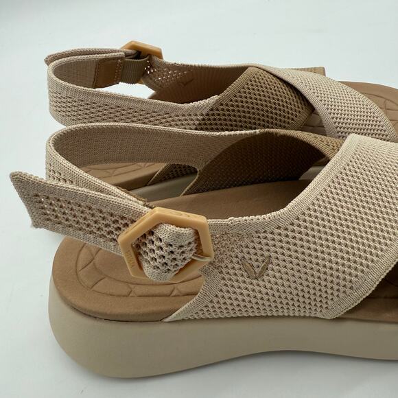 Vivaia Kara AdaptAll Sport Ivory Nude Knit Walk Comfort Lightweight Sandals 8.5 - Picture 2 of 8